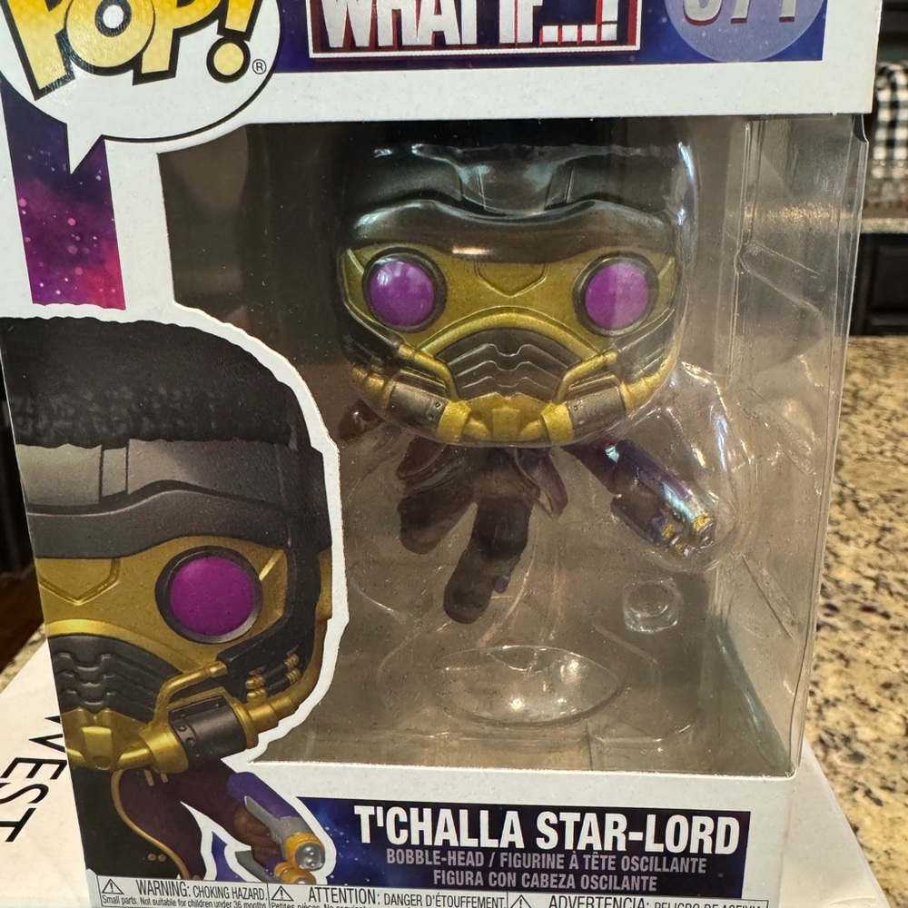 Funko Pop T'Challa Star-Lord with Purple and Gold Mask